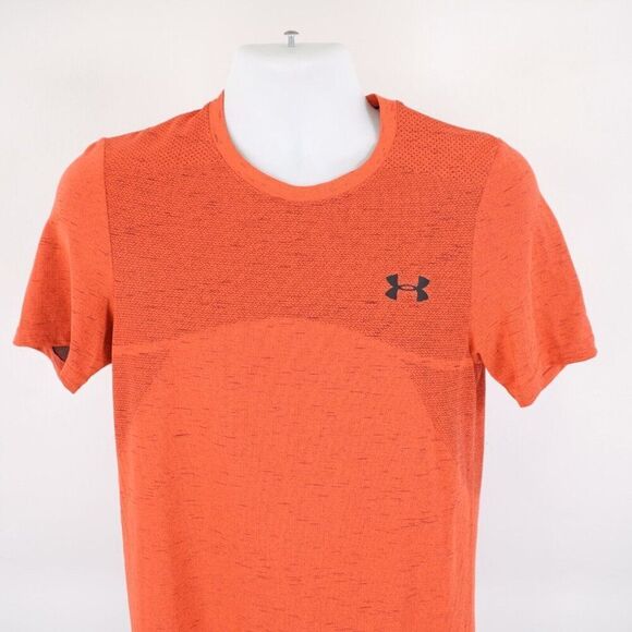 Under Armour Bright Orange Small The Seamless Tee T-Shirt Short Sleeve Crew Neck - Picture 1 of 11